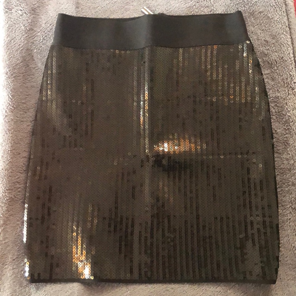 Black sequin skirt